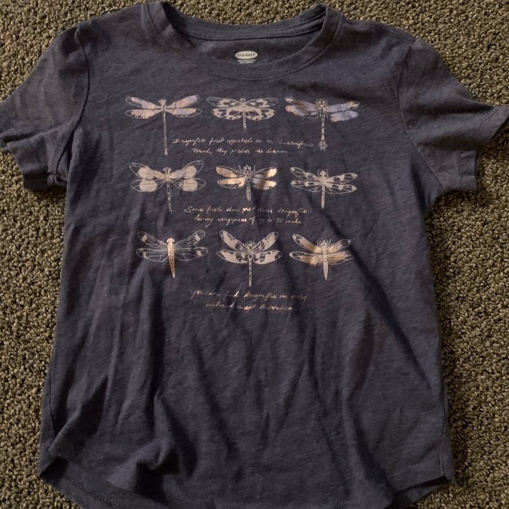Gray girls t shirt either butterflies